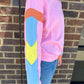 Pink Candy Colorblock Top