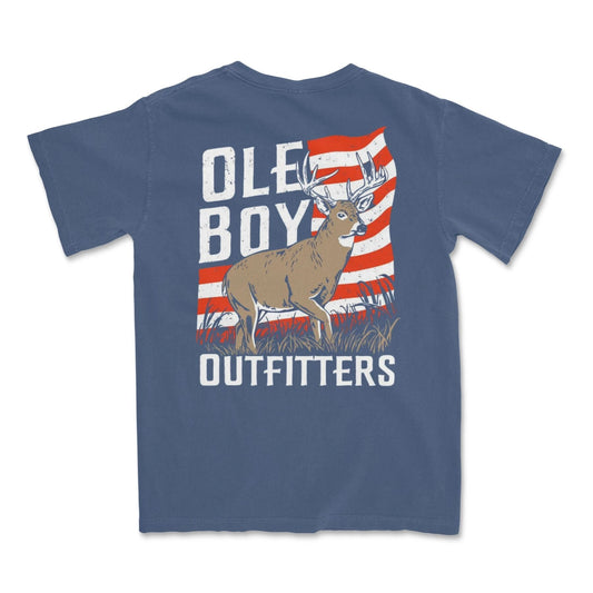 Ole Boy Patriotic Buck Pocket Tee