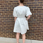 White Satin Crinkle Dress
