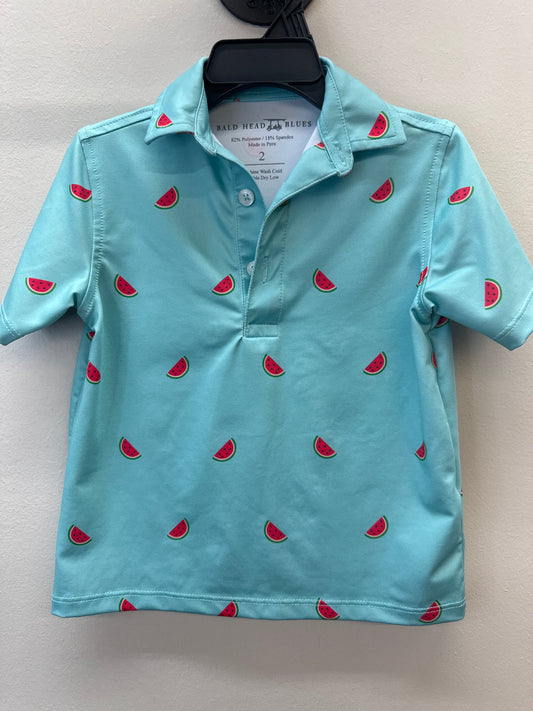 PK*0008 Bald Head Blues Watermelon Polo - 2