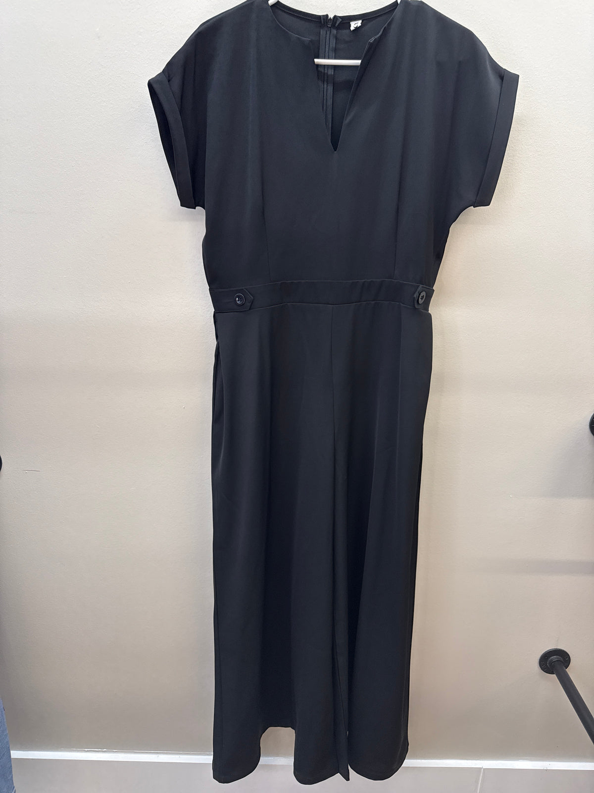GR*0023 Black Pant Jumpsuit - Medium