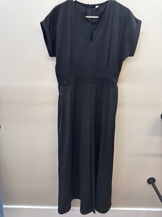 GR*0023 Black Pant Jumpsuit - Medium