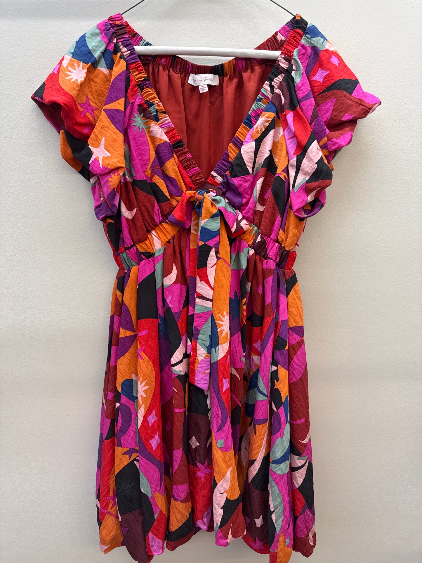 BL*0005 Abstract Bubble Hem Dress - Medium