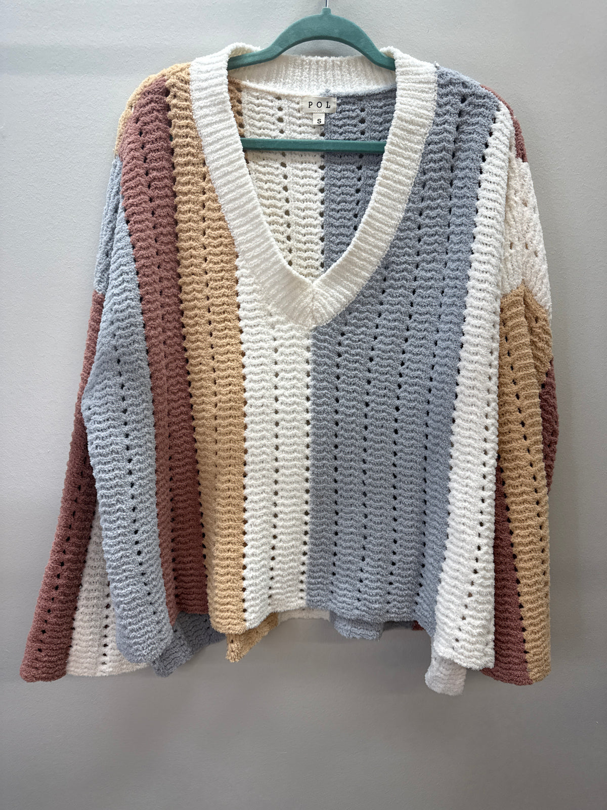 YW 0004 POL Striped Sweater - Small
