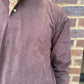 Long Sleeve Moleskin Henley - Brown
