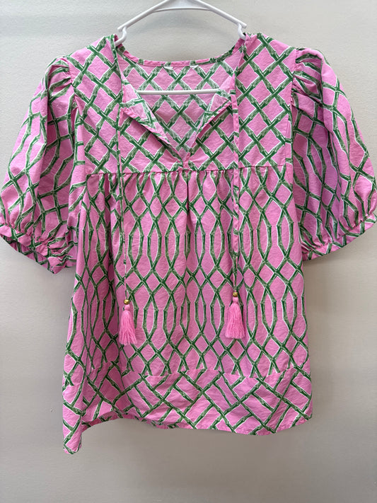 OR 0011 Pink Bamboo Top - Medium