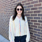 Cream w Multi Color Thread Sweater