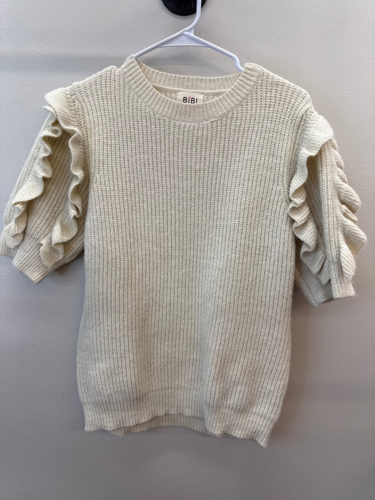 PK 0007 BiBi Cream Sweater Top - Small