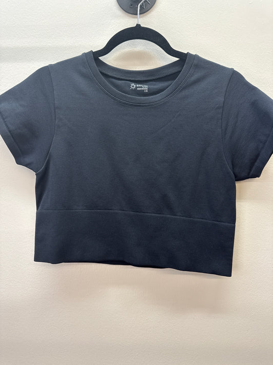 YW 0004 Aerie Black Cropped Tee - Large