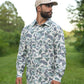 Button Up Green Camo Performance Long Sleeve
