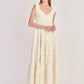 Ivory Ribbon Embroidered Maxi Dress