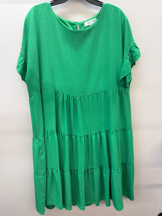 BL 0012 Green Tiered Dress - 2XL
