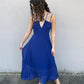 Royal Pleated Chiffon Dress