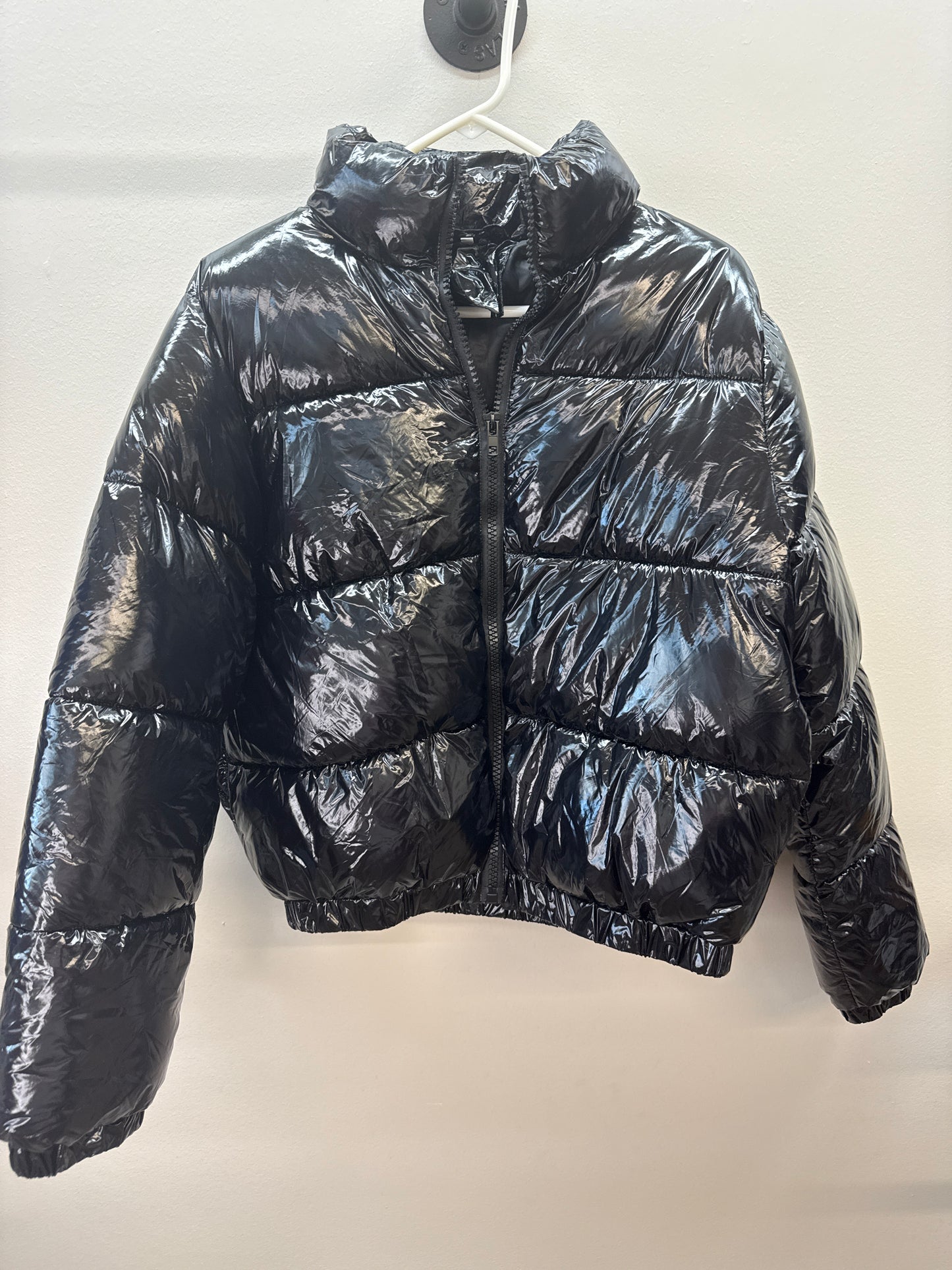 OR 0015 Black Glossy Puffer Jacket - Large