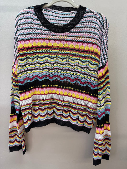 GR 0024 Colorful Crotchet Sweater - 2XL