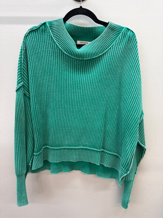 BL 0012 Zenana Green Sweater - L/XL