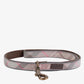 Barbour Reflective Taupe/Pink Tartan Dog Lead