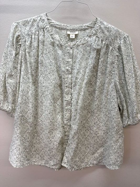 BL 0013 a.n.a. Green Floral Top - Medium