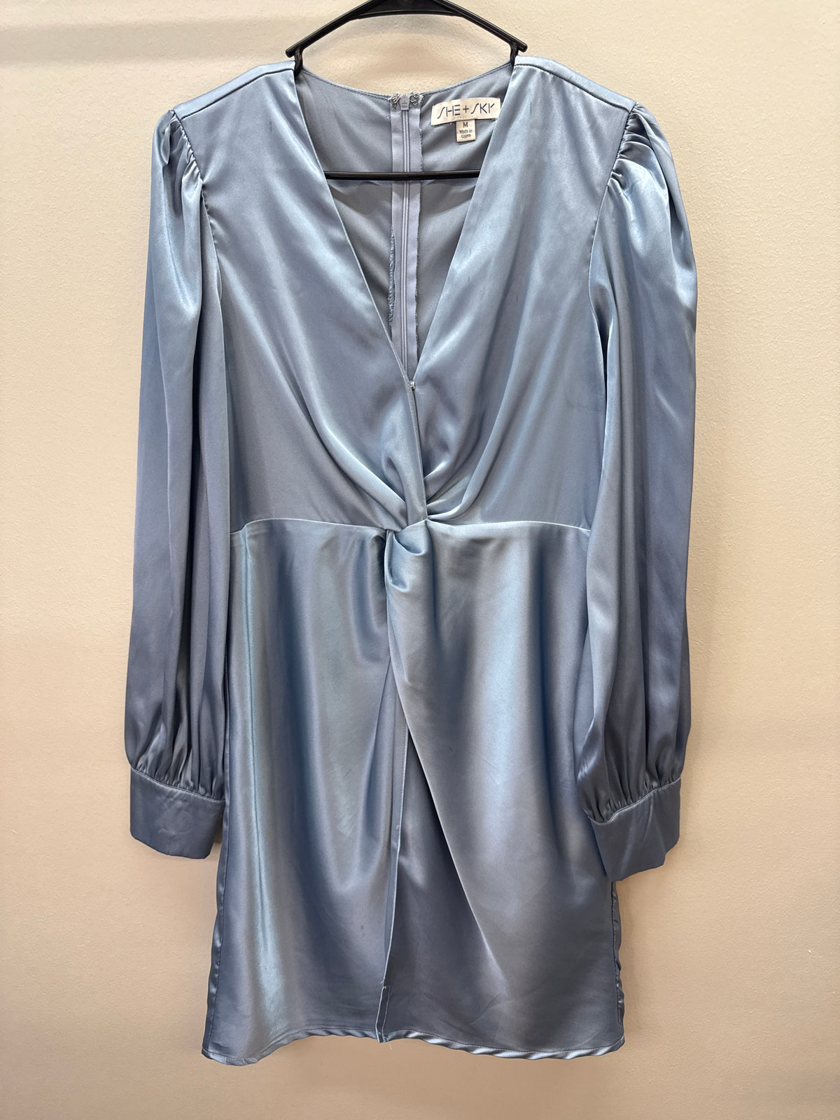 GR*0023 She+Sky Blue Silk Dress - Medium