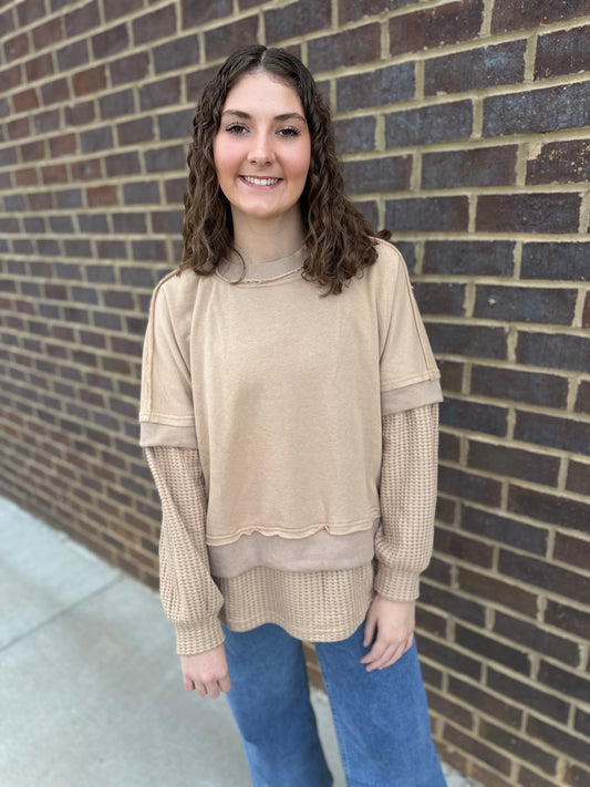 Contrast Sweatshirt Top