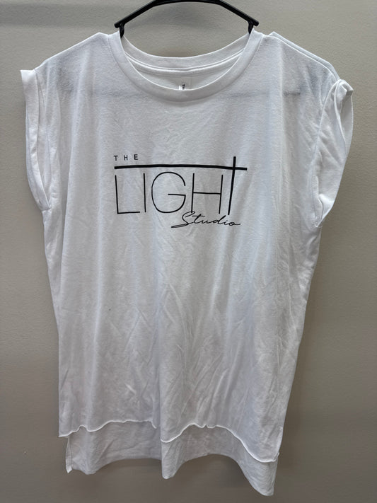 BL 0010 Light Studio White CapSleeve Top - Medium