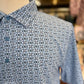 Blue Golf Print Performance Polo