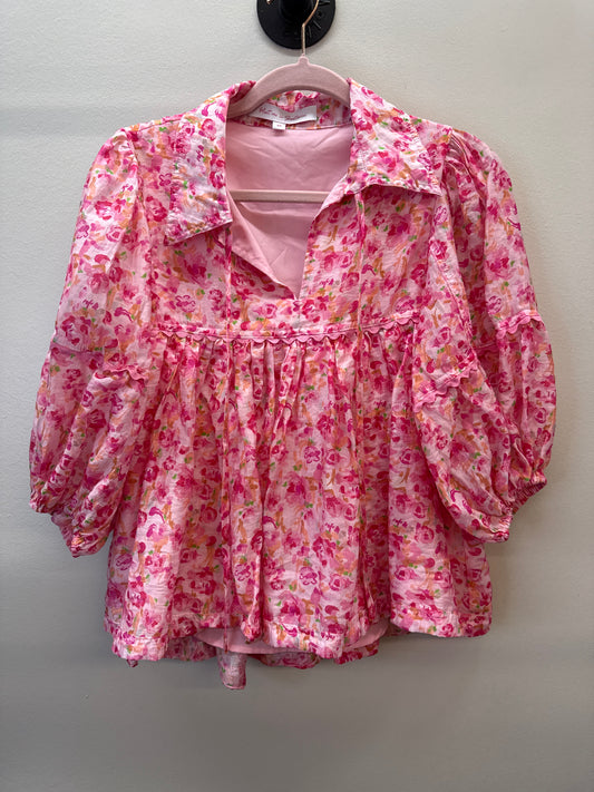 PK*0009 Meet me in Santorini Pink Top - XS