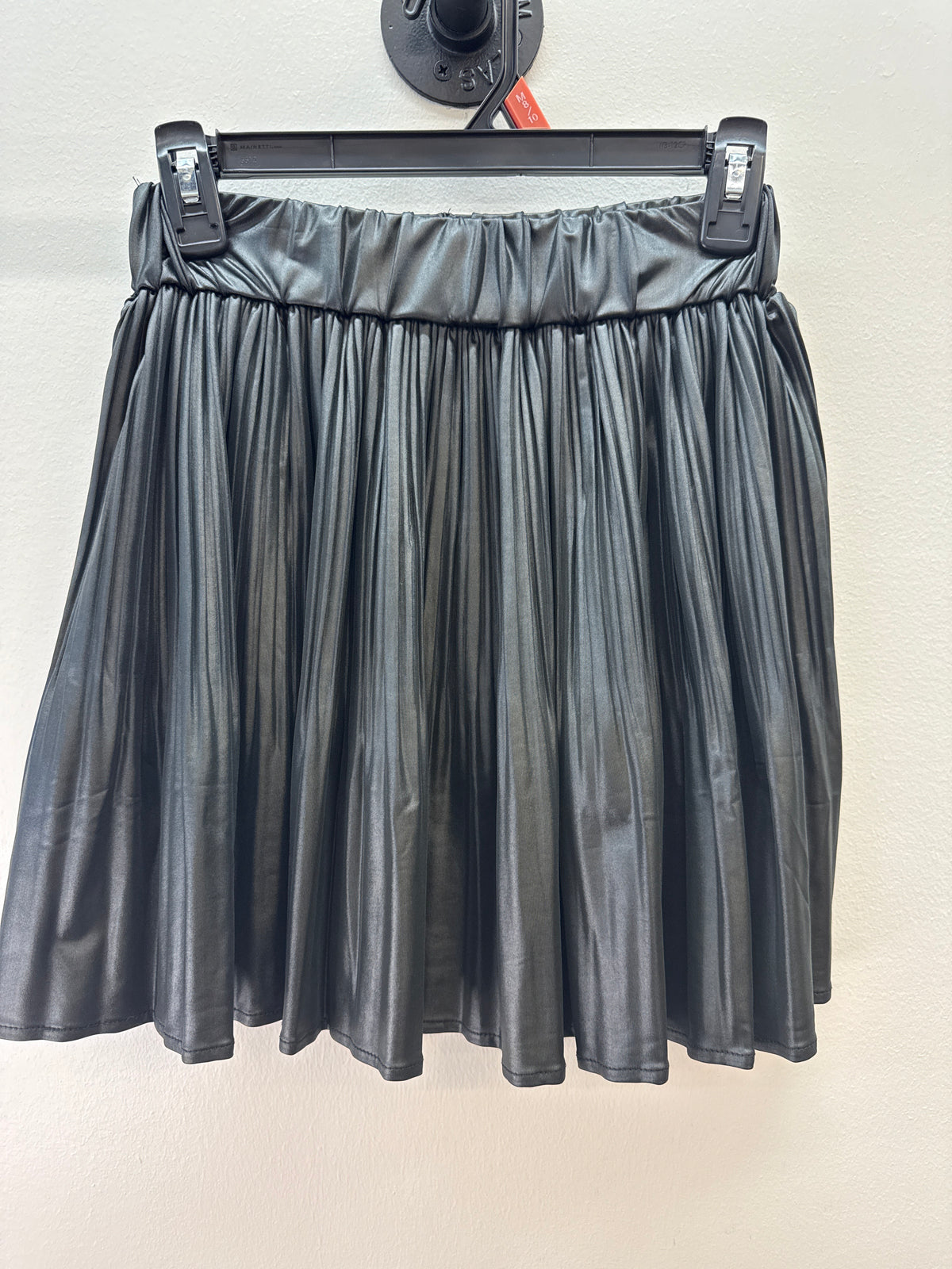 GR*0023 Black Leather Skirt - Small
