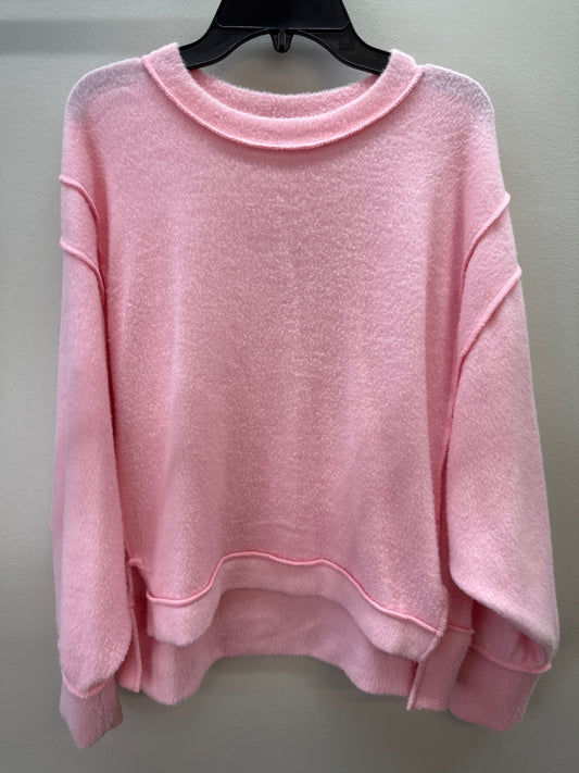 GR*0023 Zenana Pink Fleece Top - S/M