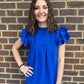Ruffle Sleeve Pleated York Top