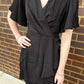 Black Ruffle Wrap Dress