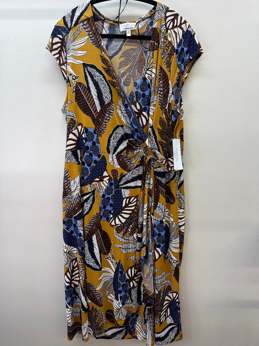 GR 0024 NWT Mustard Floral Dress - XL