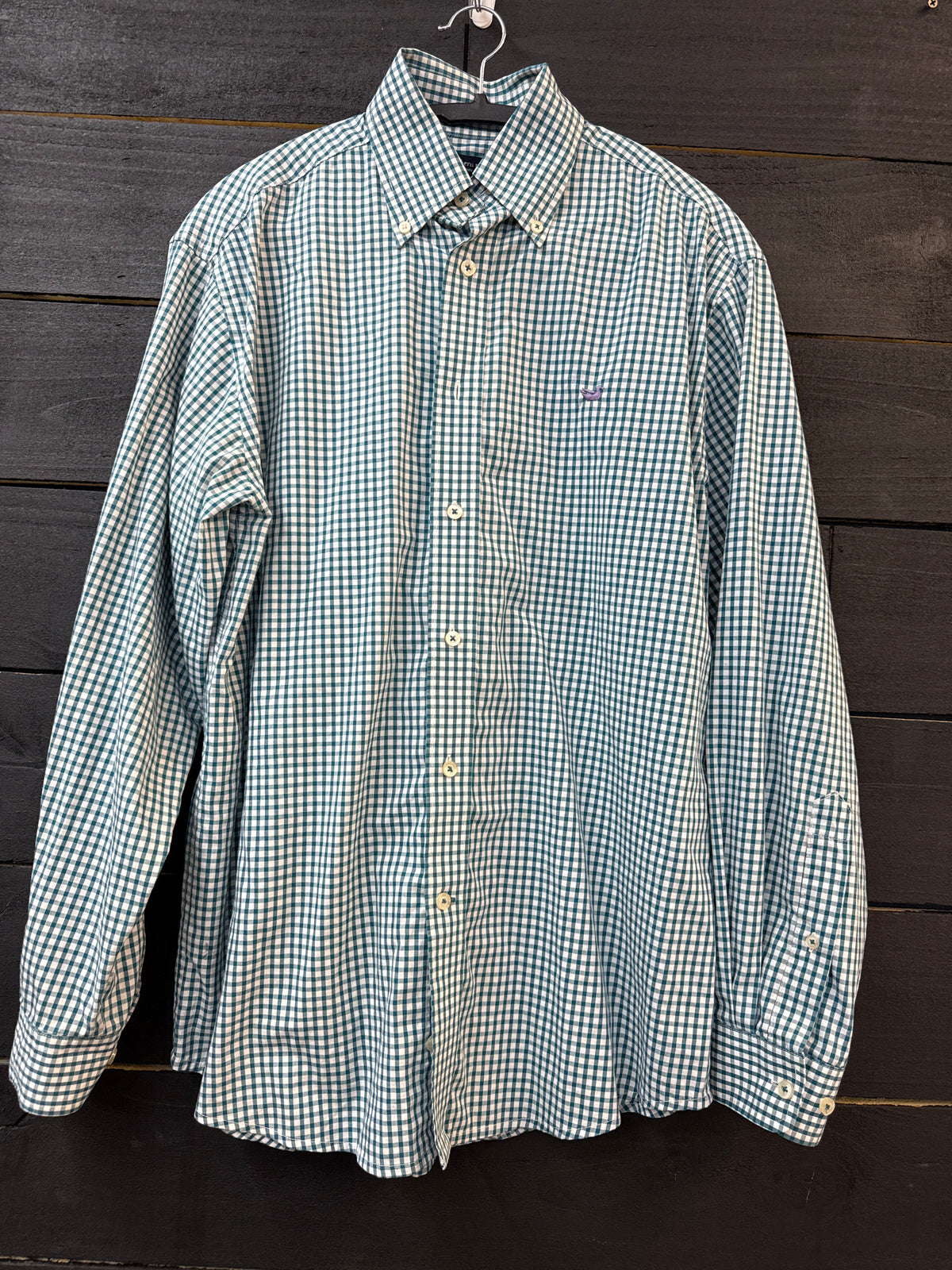 PK 0003 Southern Marsh Button-Up Teal - Medium