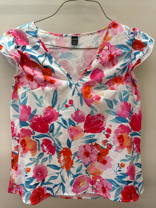 BL 0013 Bright Florals Top - Medium