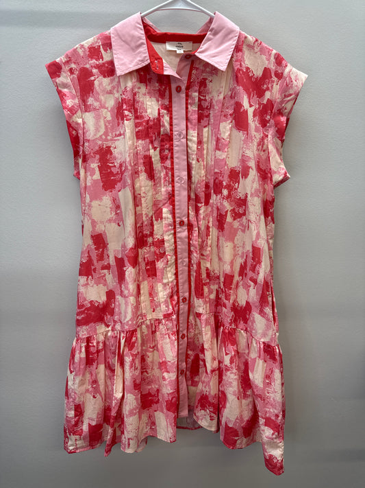 GR*0023 Entro Red/Pink Dress - Small