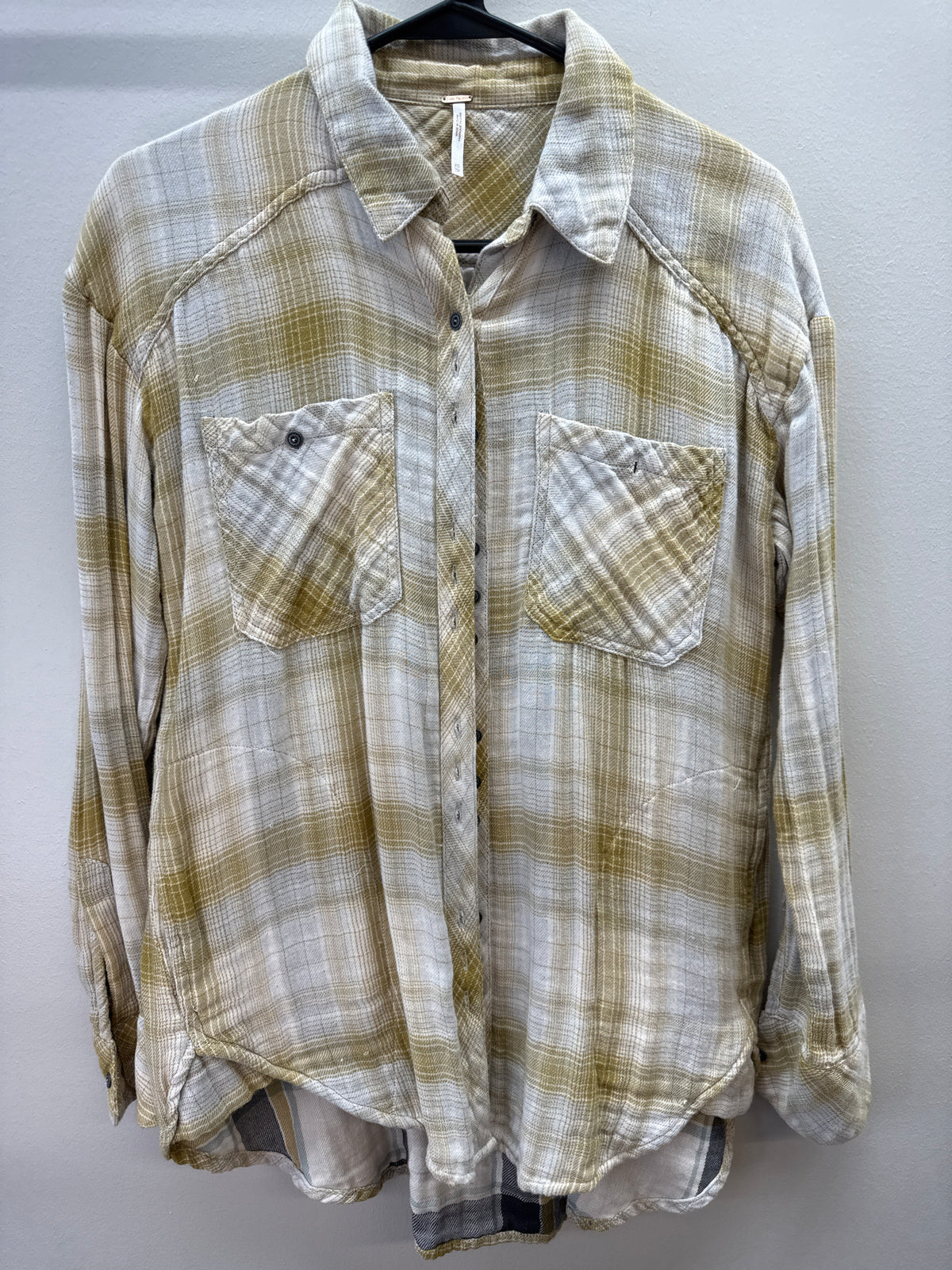 BL 0010 Free People Plaid Shacket - XS