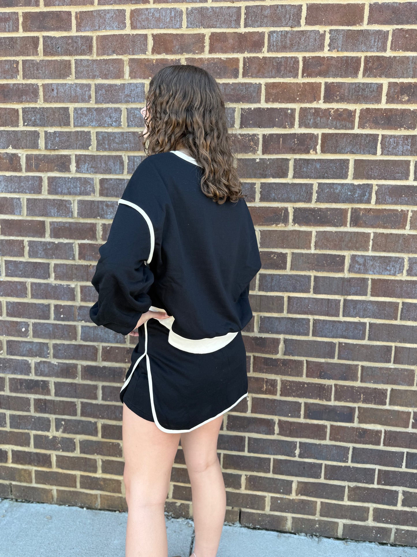 Black/Cream Skort Set