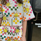 Queen of Sparkles White Multi Checkered Sun Set