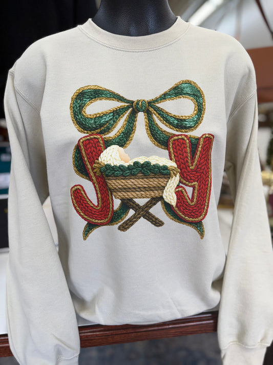 Faux Yarn Joy Manger Sweatshirt