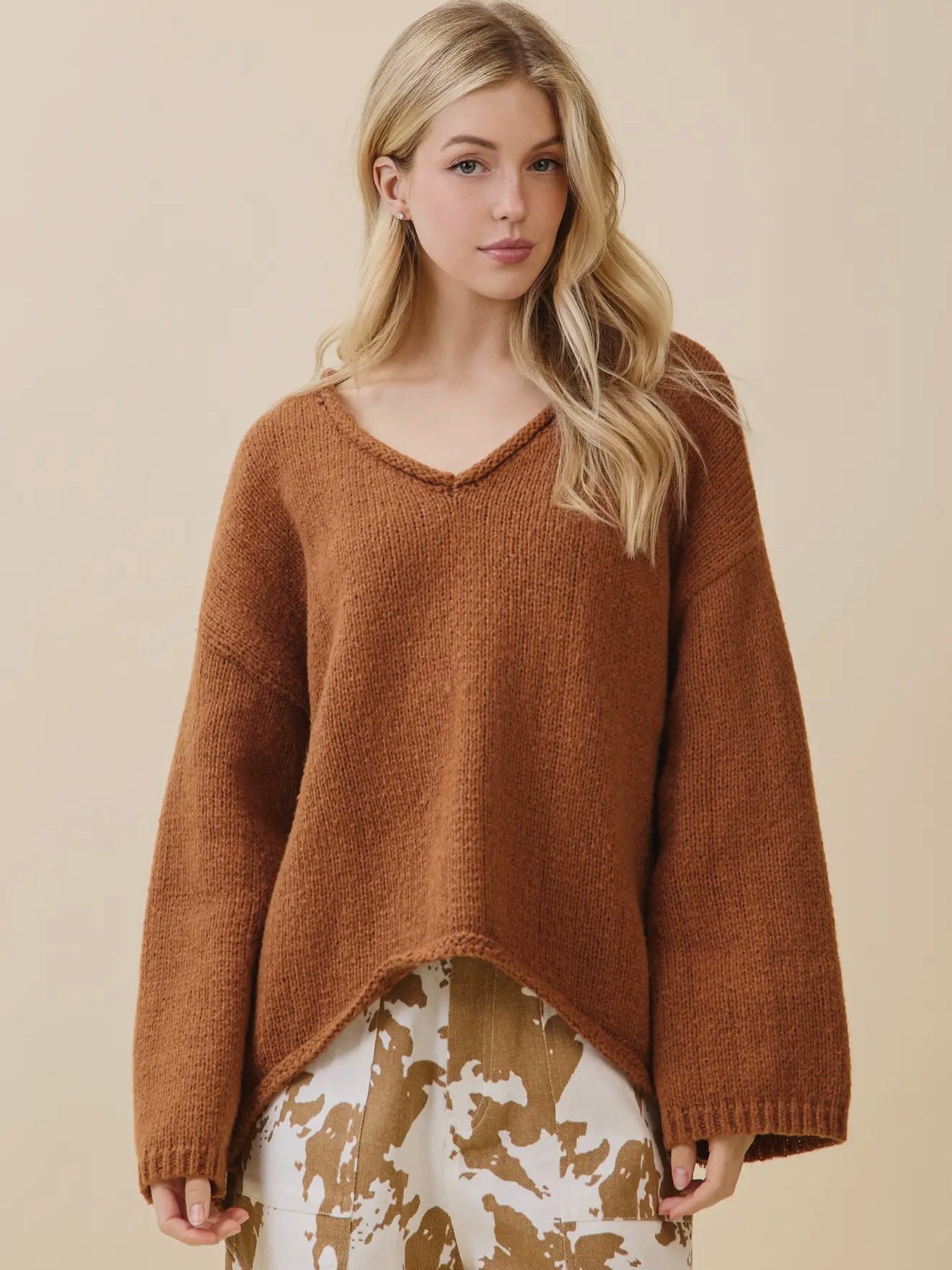 Chunky V-neck Sweater