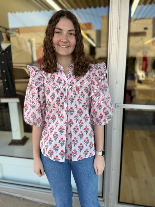 Pink Floral Top
