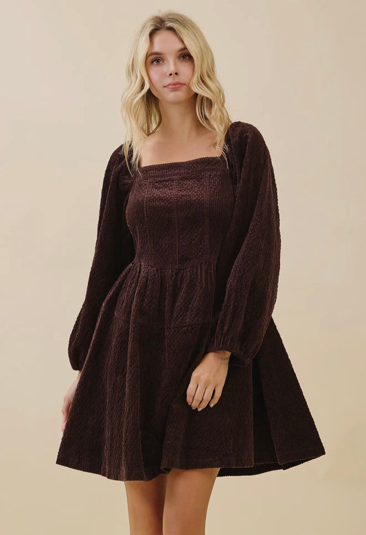 Brown Corduroy Dress