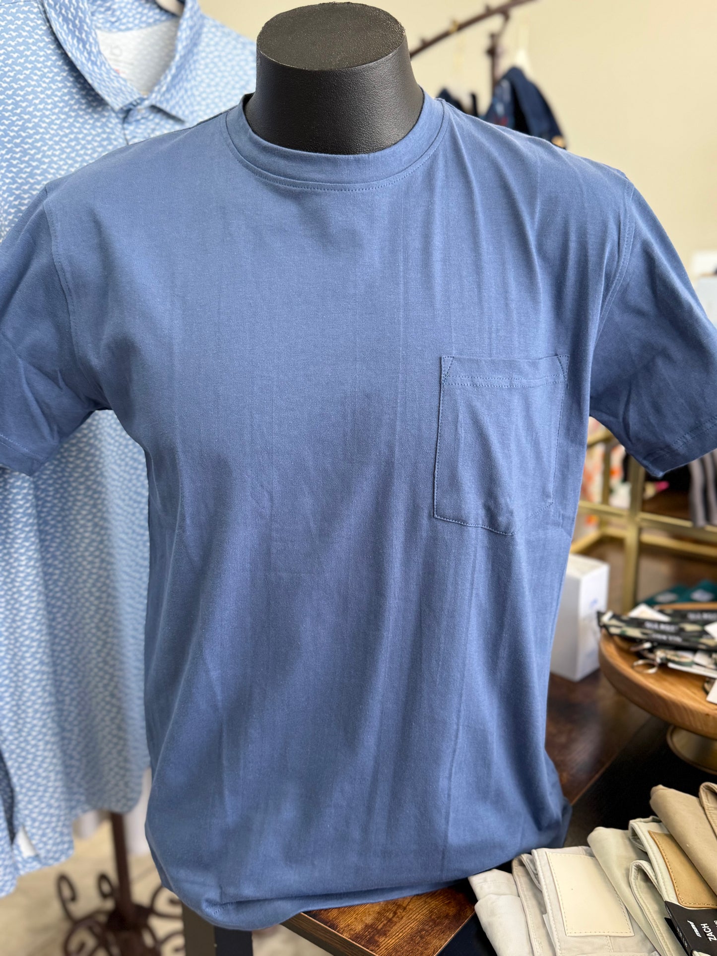 Short Sleeve Pocket Tee - Ocean