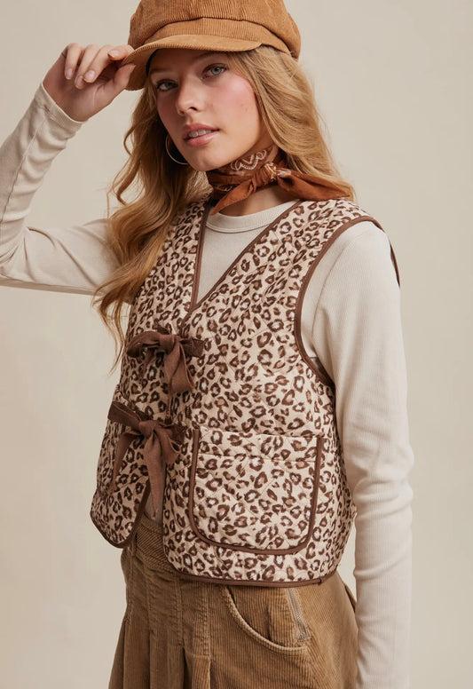 Leopard Quilted Vest
