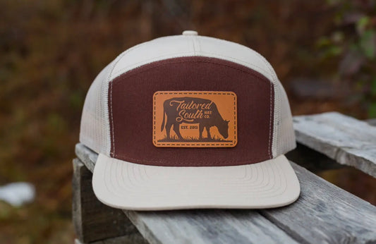 Cow Leather Patch Hat