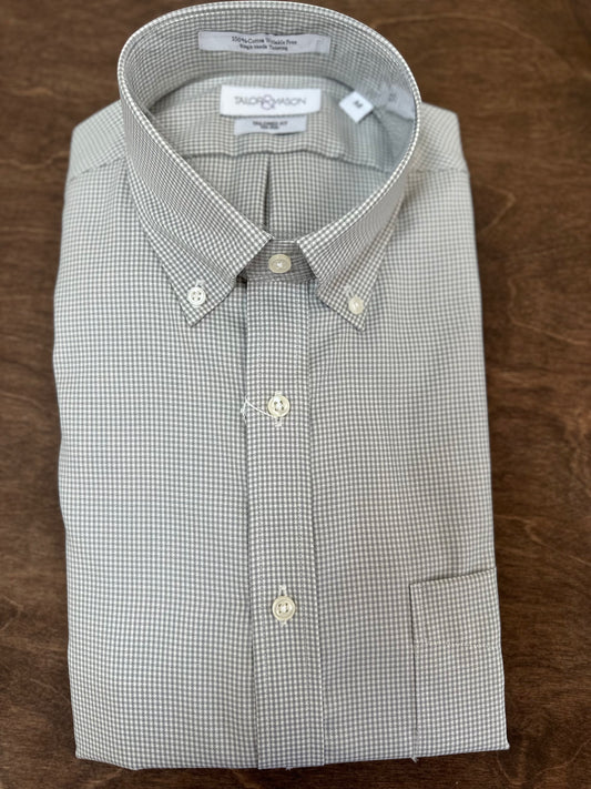Light Sage Ridged LS Button Down