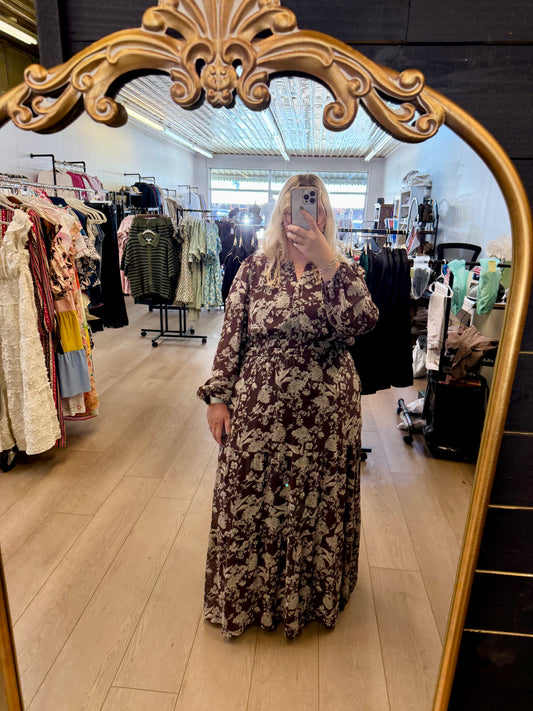 Curvy Fall Brown Maxi