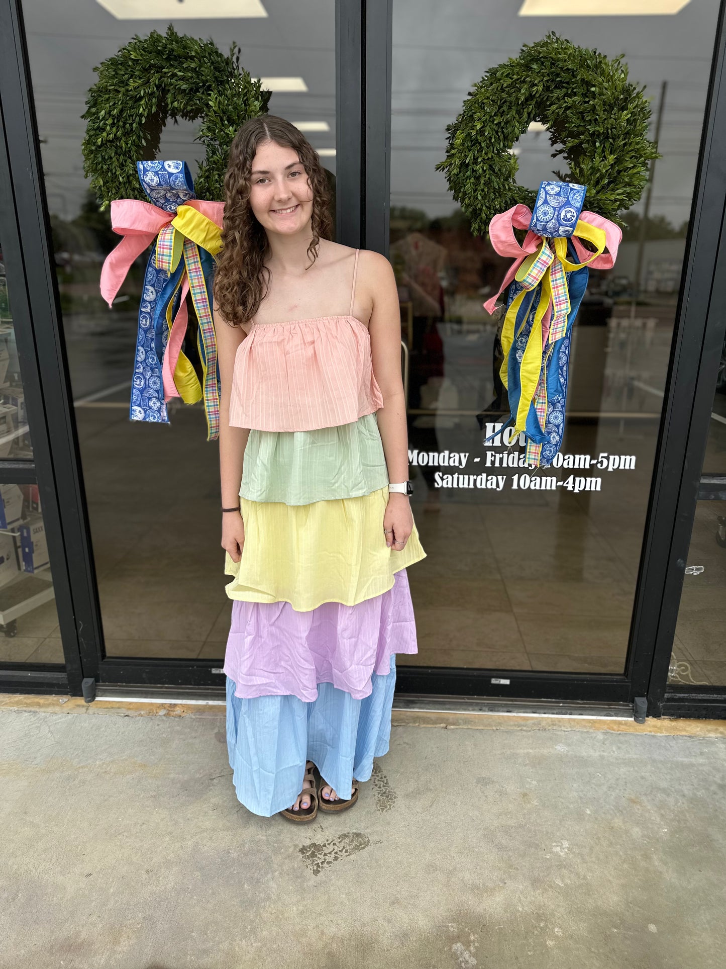 Multi Colored Tiered Dress