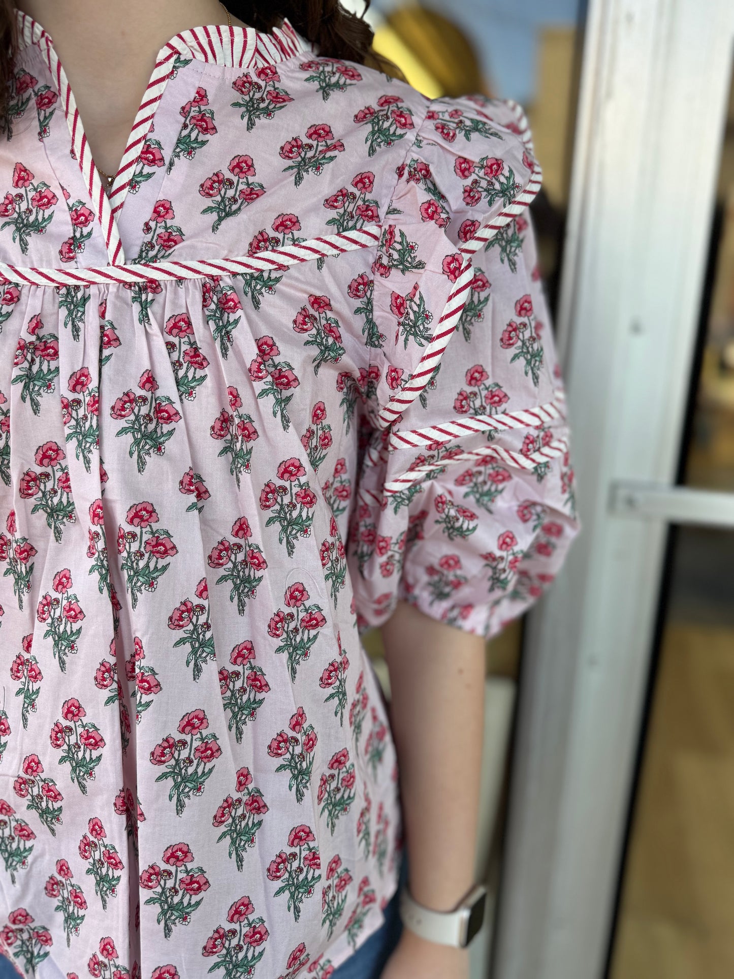 Pink Floral Top