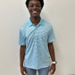 Aqua Stripe Performance Polo